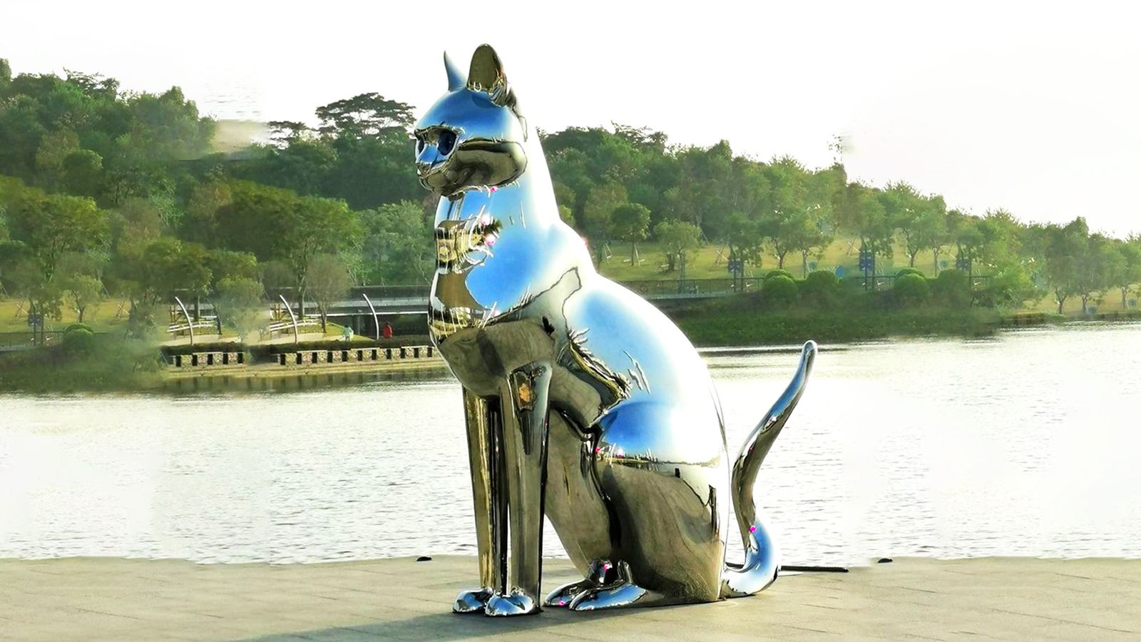 Stainless steel twist square sculpture factory