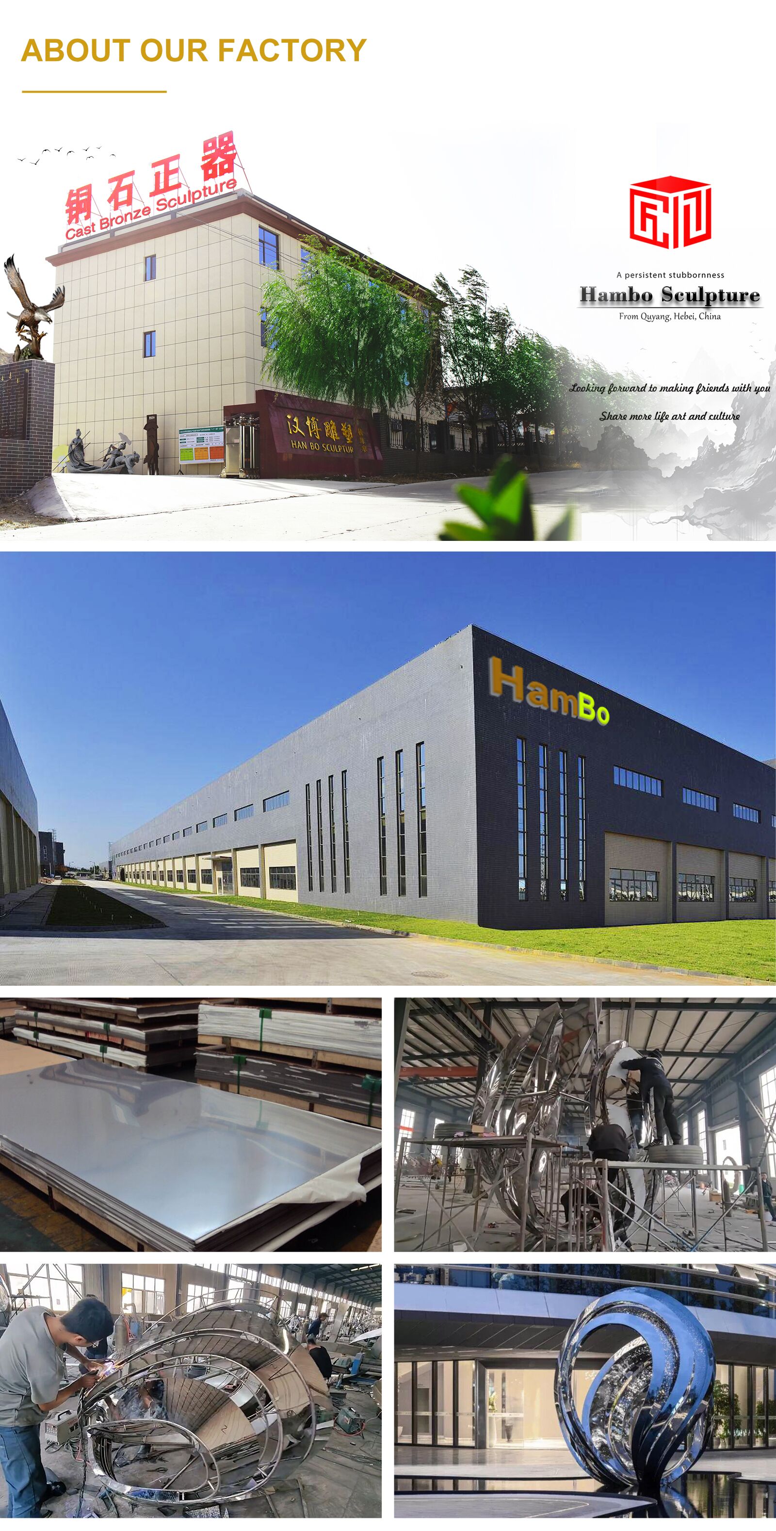 Stainless steel twist square sculpture factory