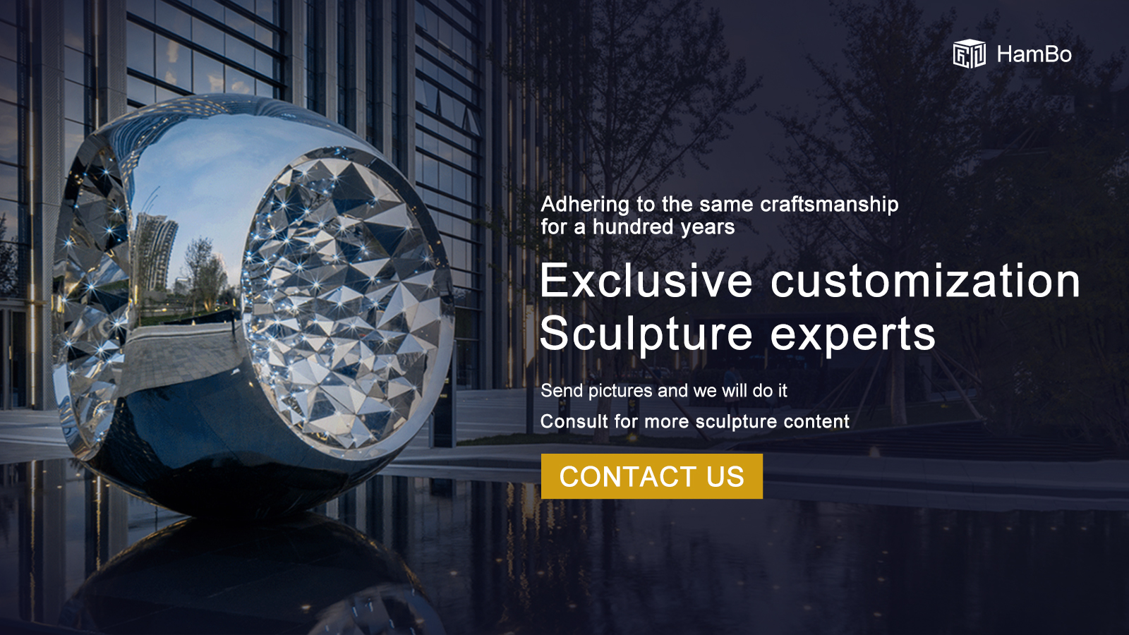 Stainless steel abstract ribbon art sculpture, waterscape sculpture