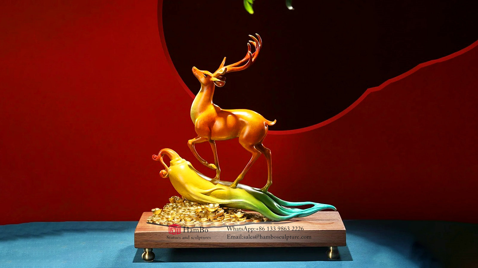 Indoor bronze deer sculpture manufacturer