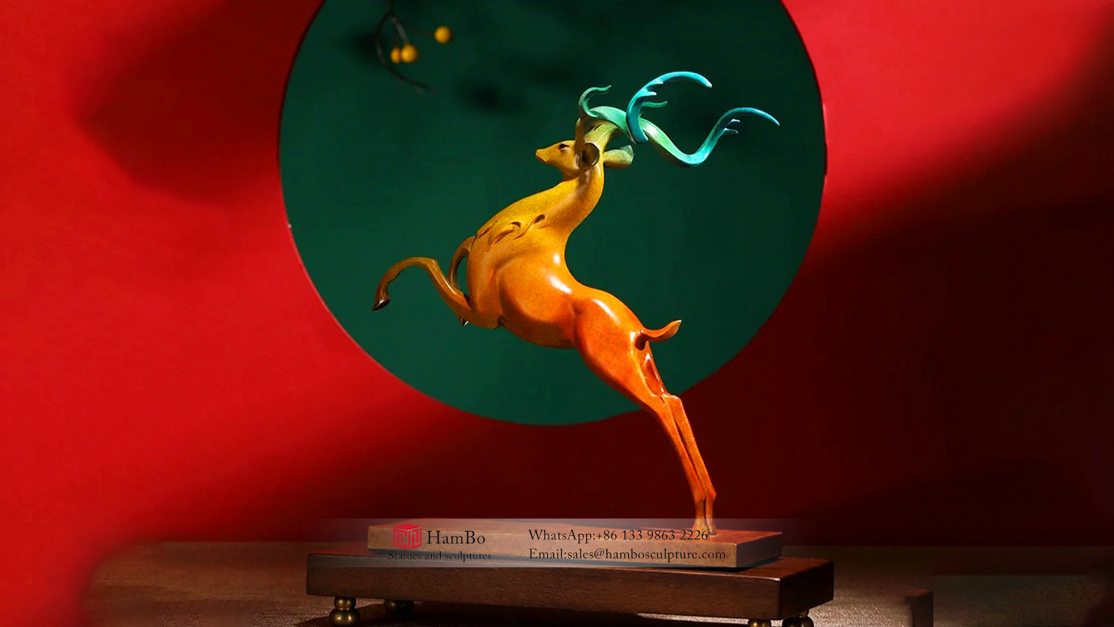 Indoor bronze deer sculpture manufacturer