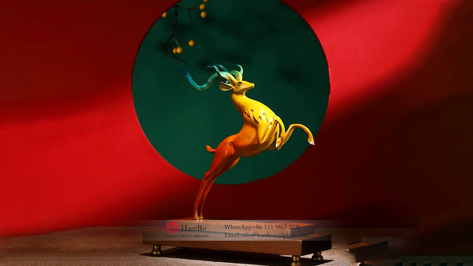 Indoor bronze deer sculpture manufacturer