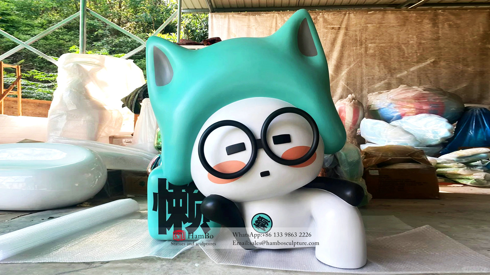 Large outdoor FRP creative sculpture manufacturers