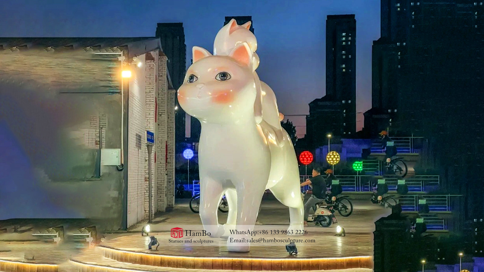 Large outdoor FRP creative sculpture manufacturers