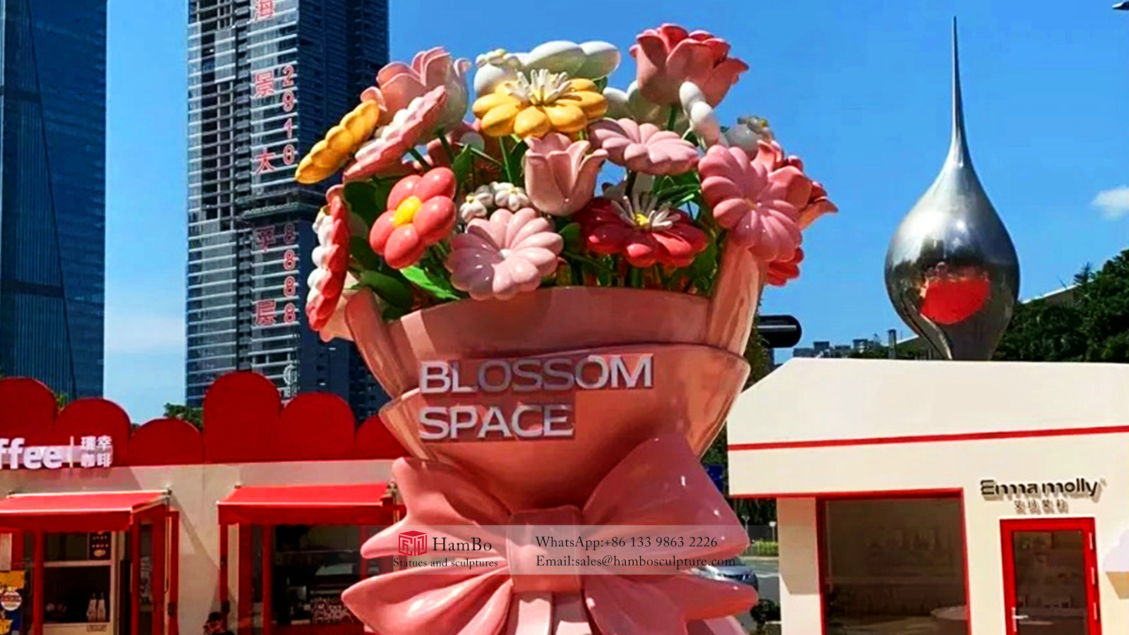 Large outdoor FRP creative sculpture manufacturers
