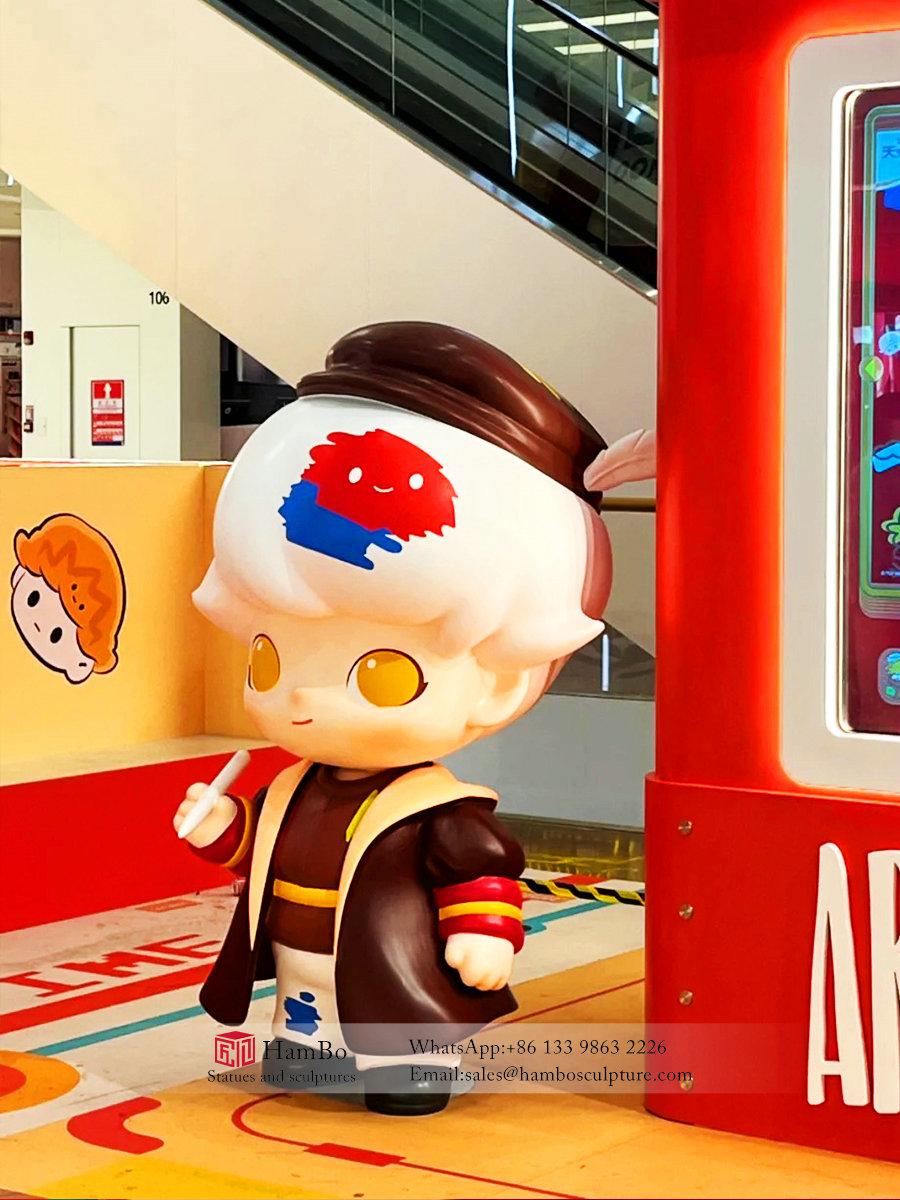 Commercial street FRP cute cartoon character sculpture manufacturers