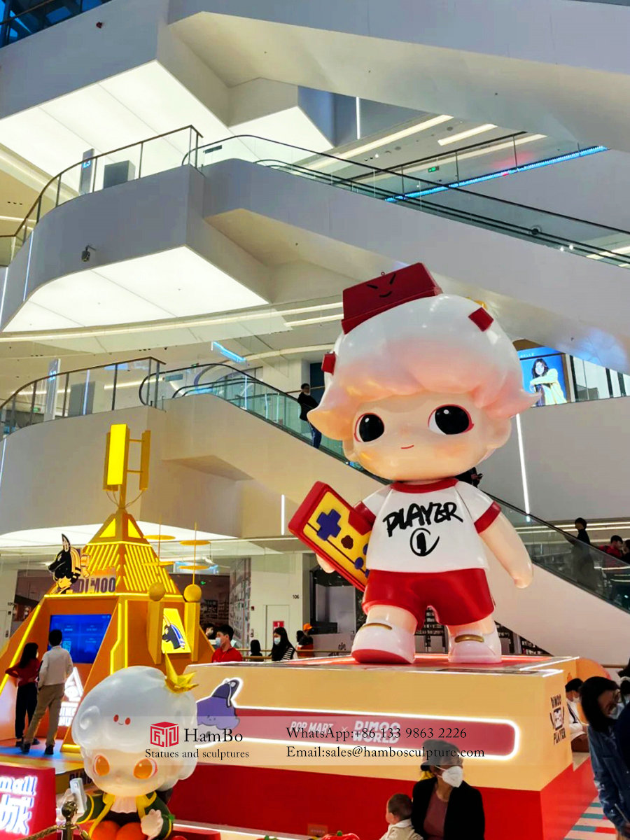 Commercial street FRP cute cartoon character sculpture manufacturers