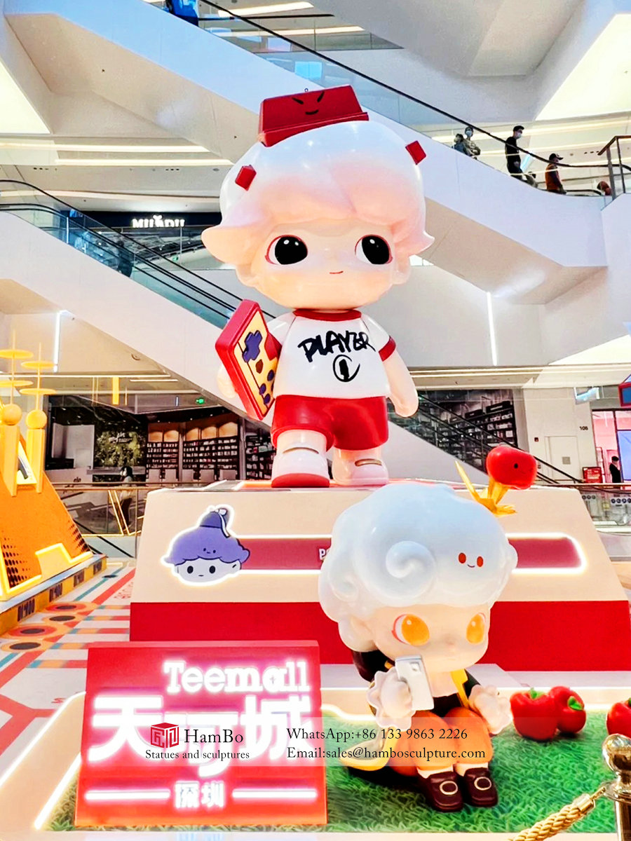 Commercial street FRP cute cartoon character sculpture manufacturers