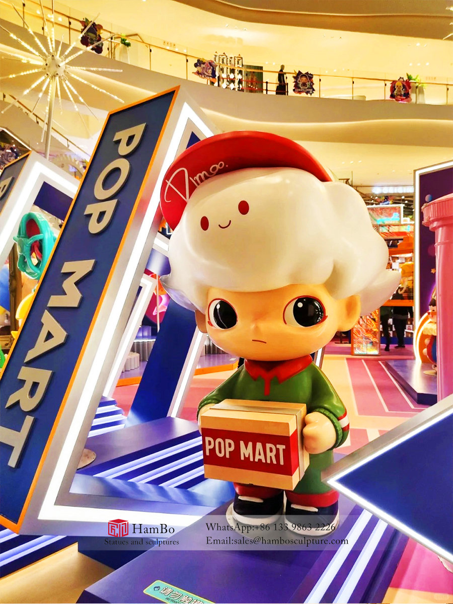 Commercial street FRP cute cartoon character sculpture manufacturers
