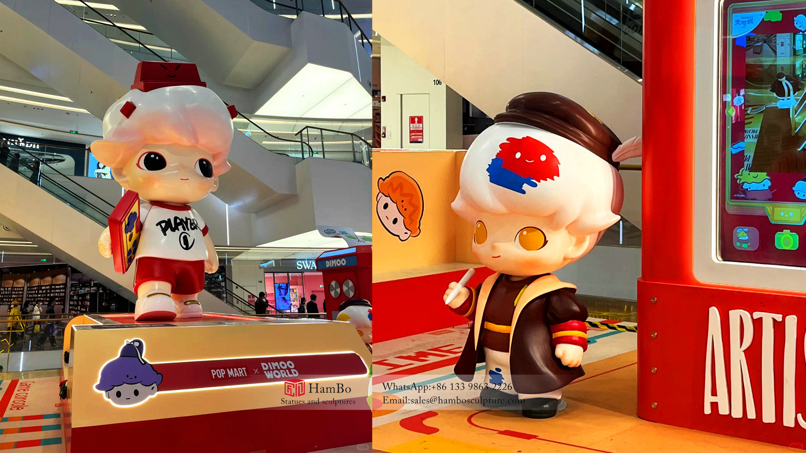 Commercial street FRP cute cartoon character sculpture manufacturers