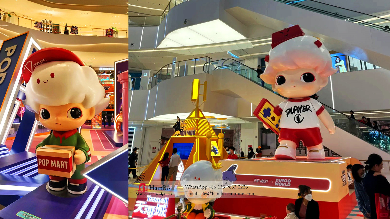 Commercial street FRP cute cartoon character sculpture manufacturers
