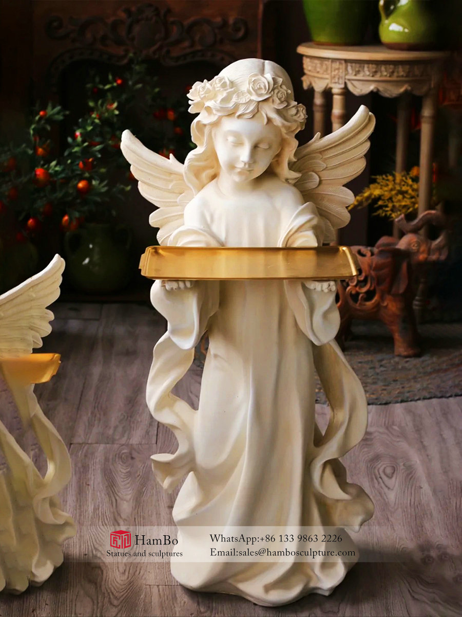 Indoor FRP angel girl sculpture manufacturer