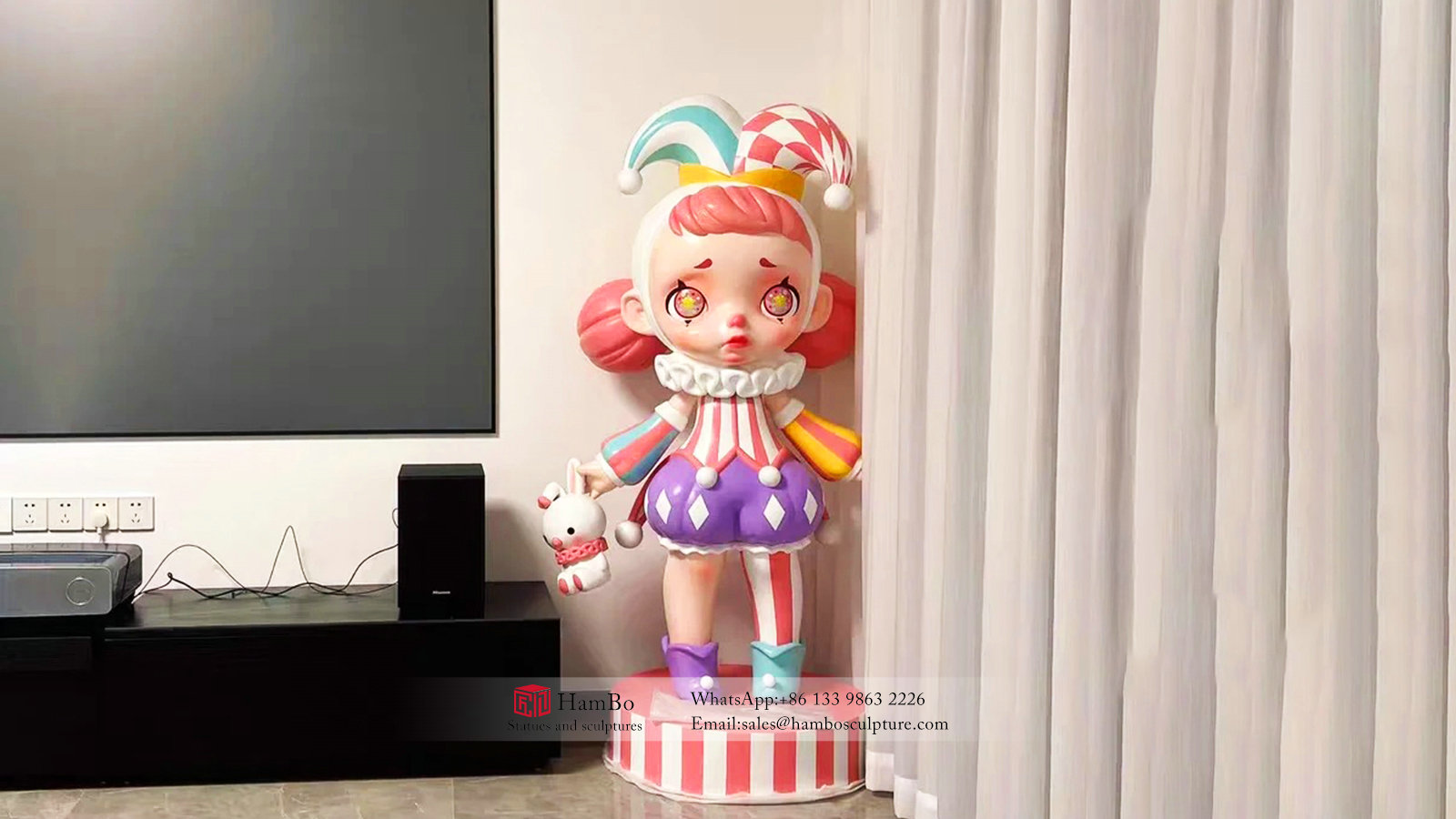 Indoor FRP angel girl sculpture manufacturer