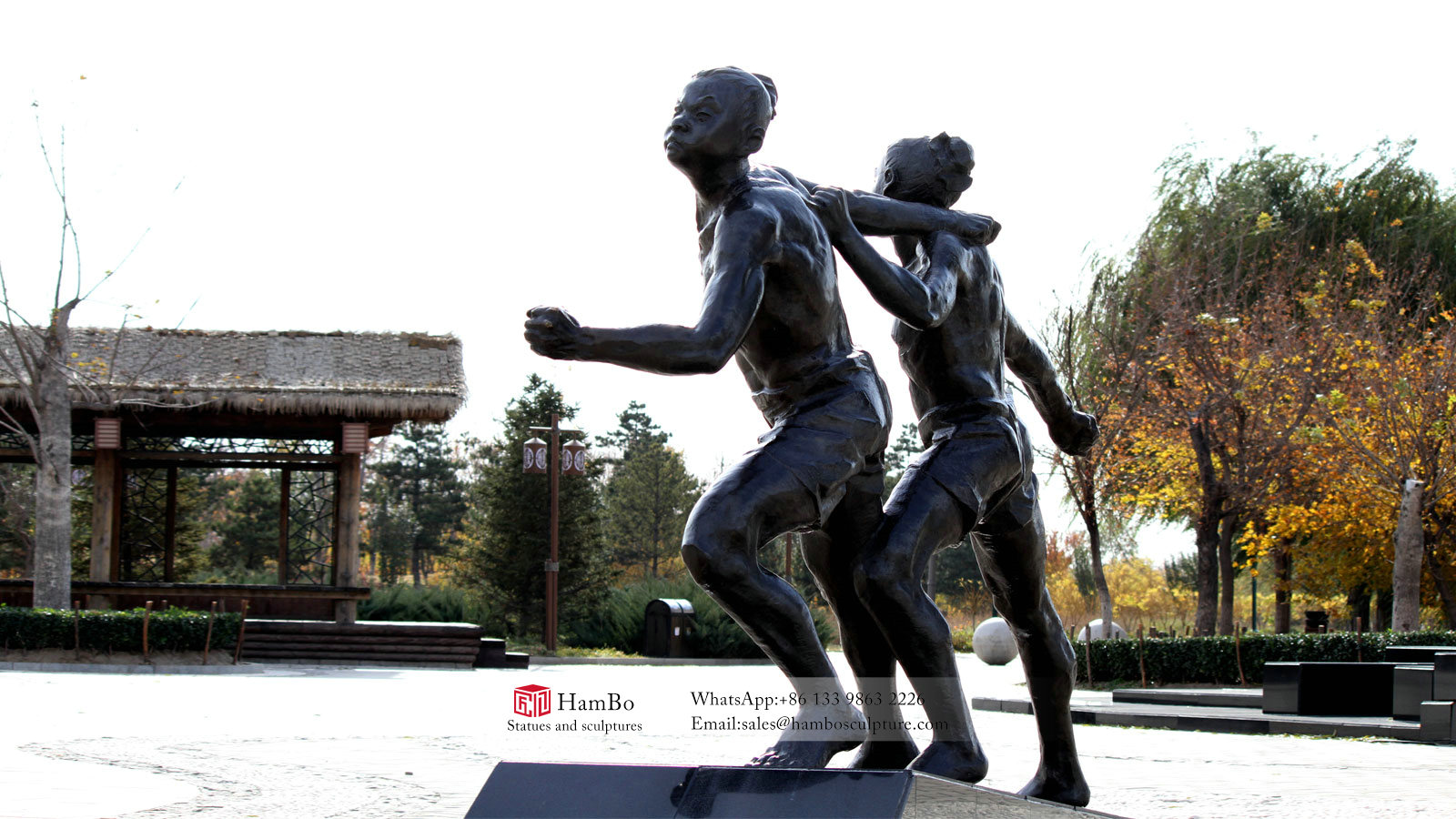 Tourist scenic spot seaside casting copper boatman sculpture production factory